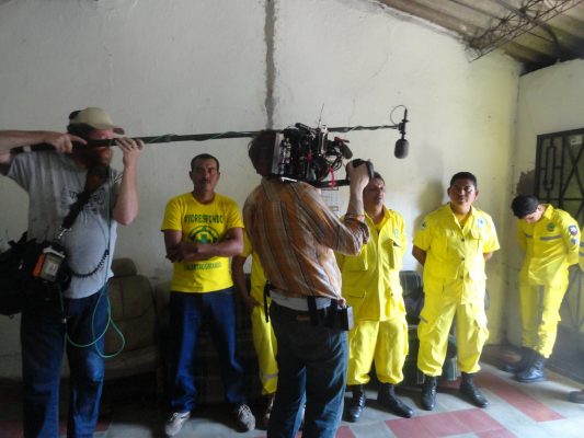 Camera crew from Discovery interviewing CDS staff.