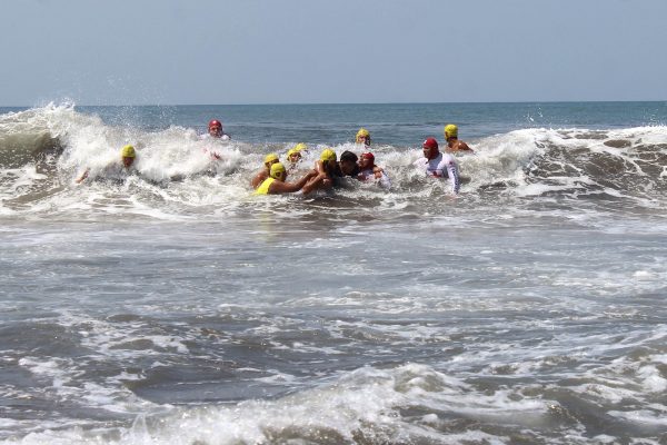 WOMEN RESCUED JUST BEFORE DROWNING